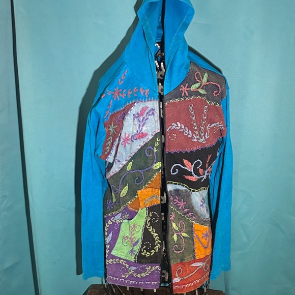 Rising Tide Multicolor Embroidered Hoodie - Picture 4 of 4